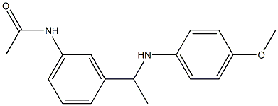 N-(3-{1-[(4-methoxyphenyl)amino]ethyl}phenyl)acetamide Struktur