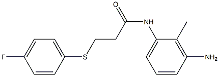 N-(3-amino-2-methylphenyl)-3-[(4-fluorophenyl)sulfanyl]propanamide Struktur