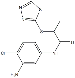 N-(3-amino-4-chlorophenyl)-2-(1,3,4-thiadiazol-2-ylsulfanyl)propanamide Struktur