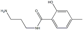 N-(3-aminopropyl)-2-hydroxy-4-methylbenzamide Struktur