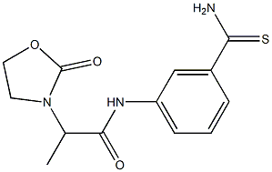 N-(3-carbamothioylphenyl)-2-(2-oxo-1,3-oxazolidin-3-yl)propanamide Struktur