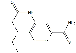 N-(3-carbamothioylphenyl)-2-methylpentanamide Struktur