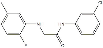 N-(3-chlorophenyl)-2-[(2-fluoro-5-methylphenyl)amino]acetamide Struktur