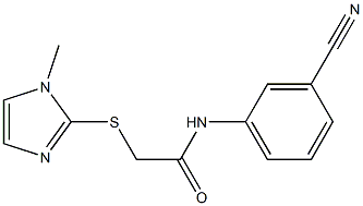 N-(3-cyanophenyl)-2-[(1-methyl-1H-imidazol-2-yl)sulfanyl]acetamide Struktur