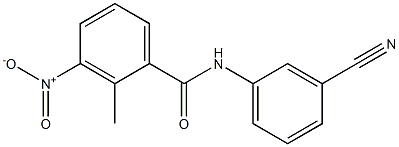 N-(3-cyanophenyl)-2-methyl-3-nitrobenzamide Struktur