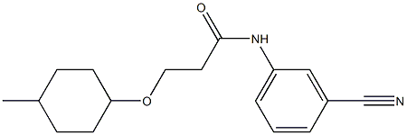 N-(3-cyanophenyl)-3-[(4-methylcyclohexyl)oxy]propanamide Struktur