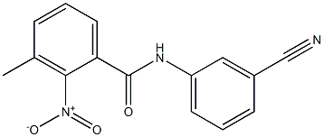 N-(3-cyanophenyl)-3-methyl-2-nitrobenzamide Struktur