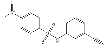 N-(3-cyanophenyl)-4-nitrobenzene-1-sulfonamide Struktur