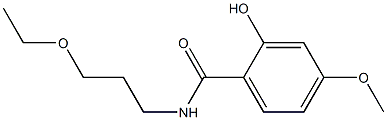 N-(3-ethoxypropyl)-2-hydroxy-4-methoxybenzamide Struktur