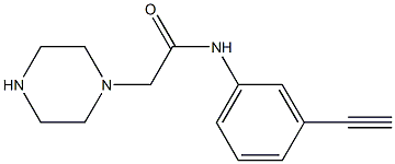 N-(3-ethynylphenyl)-2-(piperazin-1-yl)acetamide Struktur