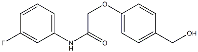 N-(3-fluorophenyl)-2-[4-(hydroxymethyl)phenoxy]acetamide Struktur