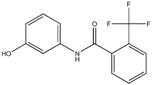 N-(3-hydroxyphenyl)-2-(trifluoromethyl)benzamide Struktur