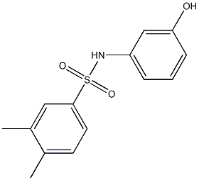 N-(3-hydroxyphenyl)-3,4-dimethylbenzene-1-sulfonamide Struktur