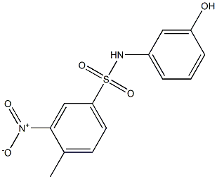 N-(3-hydroxyphenyl)-4-methyl-3-nitrobenzene-1-sulfonamide Struktur