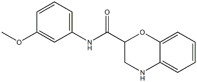 N-(3-methoxyphenyl)-3,4-dihydro-2H-1,4-benzoxazine-2-carboxamide Struktur