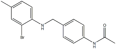 N-(4-{[(2-bromo-4-methylphenyl)amino]methyl}phenyl)acetamide Struktur