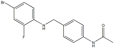 N-(4-{[(4-bromo-2-fluorophenyl)amino]methyl}phenyl)acetamide Struktur