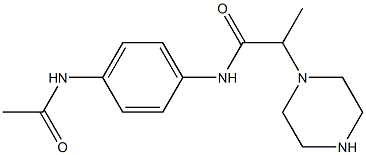 N-(4-acetamidophenyl)-2-(piperazin-1-yl)propanamide Struktur