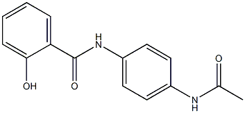 N-(4-acetamidophenyl)-2-hydroxybenzamide Struktur