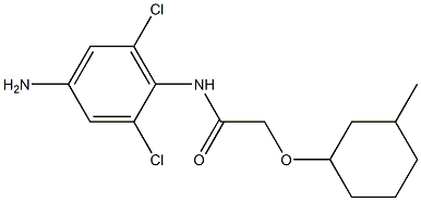 N-(4-amino-2,6-dichlorophenyl)-2-[(3-methylcyclohexyl)oxy]acetamide Struktur