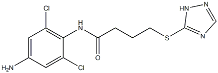 N-(4-amino-2,6-dichlorophenyl)-4-(1H-1,2,4-triazol-5-ylsulfanyl)butanamide Struktur