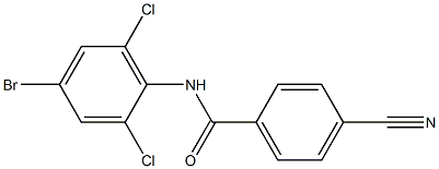 N-(4-bromo-2,6-dichlorophenyl)-4-cyanobenzamide Struktur