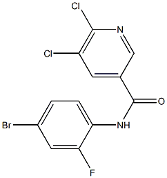 N-(4-bromo-2-fluorophenyl)-5,6-dichloropyridine-3-carboxamide Struktur