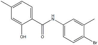 N-(4-bromo-3-methylphenyl)-2-hydroxy-4-methylbenzamide Struktur