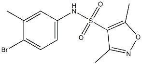 N-(4-bromo-3-methylphenyl)-3,5-dimethyl-1,2-oxazole-4-sulfonamide Struktur