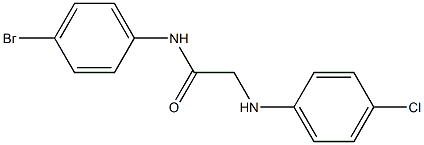 N-(4-bromophenyl)-2-[(4-chlorophenyl)amino]acetamide Struktur