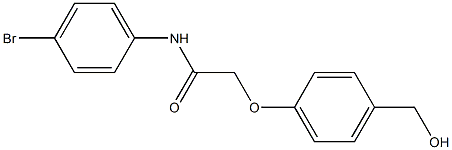 N-(4-bromophenyl)-2-[4-(hydroxymethyl)phenoxy]acetamide Struktur