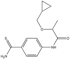 N-(4-carbamothioylphenyl)-2-(cyclopropylmethoxy)propanamide Struktur