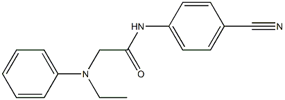 N-(4-cyanophenyl)-2-[ethyl(phenyl)amino]acetamide Struktur