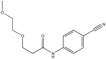 N-(4-cyanophenyl)-3-(2-methoxyethoxy)propanamide Struktur