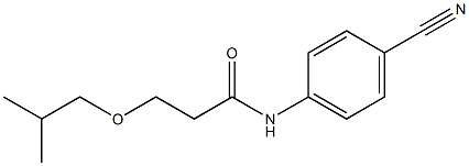 N-(4-cyanophenyl)-3-(2-methylpropoxy)propanamide Struktur