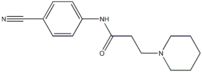 N-(4-cyanophenyl)-3-(piperidin-1-yl)propanamide Struktur