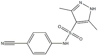 N-(4-cyanophenyl)-3,5-dimethyl-1H-pyrazole-4-sulfonamide Struktur