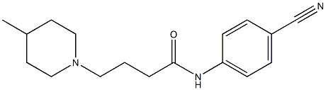 N-(4-cyanophenyl)-4-(4-methylpiperidin-1-yl)butanamide Struktur