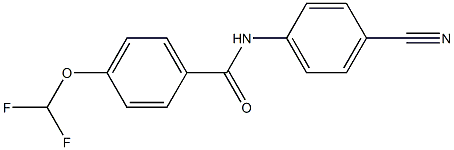 N-(4-cyanophenyl)-4-(difluoromethoxy)benzamide Struktur