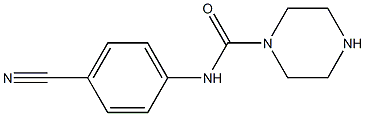 N-(4-cyanophenyl)piperazine-1-carboxamide Struktur