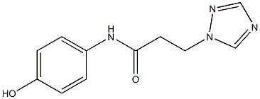 N-(4-hydroxyphenyl)-3-(1H-1,2,4-triazol-1-yl)propanamide Struktur