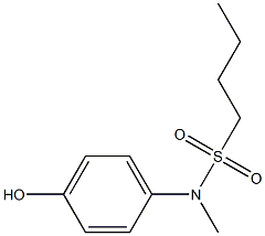 N-(4-hydroxyphenyl)-N-methylbutane-1-sulfonamide Struktur