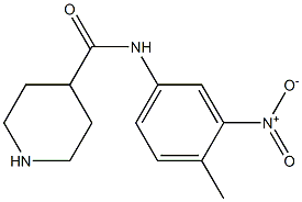 N-(4-methyl-3-nitrophenyl)piperidine-4-carboxamide Struktur