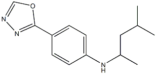 N-(4-methylpentan-2-yl)-4-(1,3,4-oxadiazol-2-yl)aniline Struktur