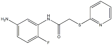 N-(5-amino-2-fluorophenyl)-2-(pyridin-2-ylsulfanyl)acetamide Struktur