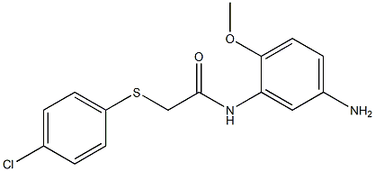 N-(5-amino-2-methoxyphenyl)-2-[(4-chlorophenyl)sulfanyl]acetamide Struktur