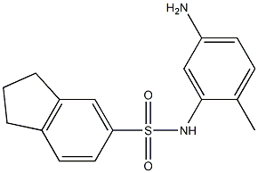 N-(5-amino-2-methylphenyl)-2,3-dihydro-1H-indene-5-sulfonamide Struktur