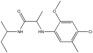 N-(butan-2-yl)-2-[(4-chloro-2-methoxy-5-methylphenyl)amino]propanamide Struktur