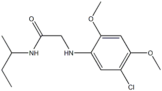 N-(butan-2-yl)-2-[(5-chloro-2,4-dimethoxyphenyl)amino]acetamide Struktur