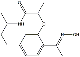 N-(butan-2-yl)-2-{2-[1-(hydroxyimino)ethyl]phenoxy}propanamide Struktur